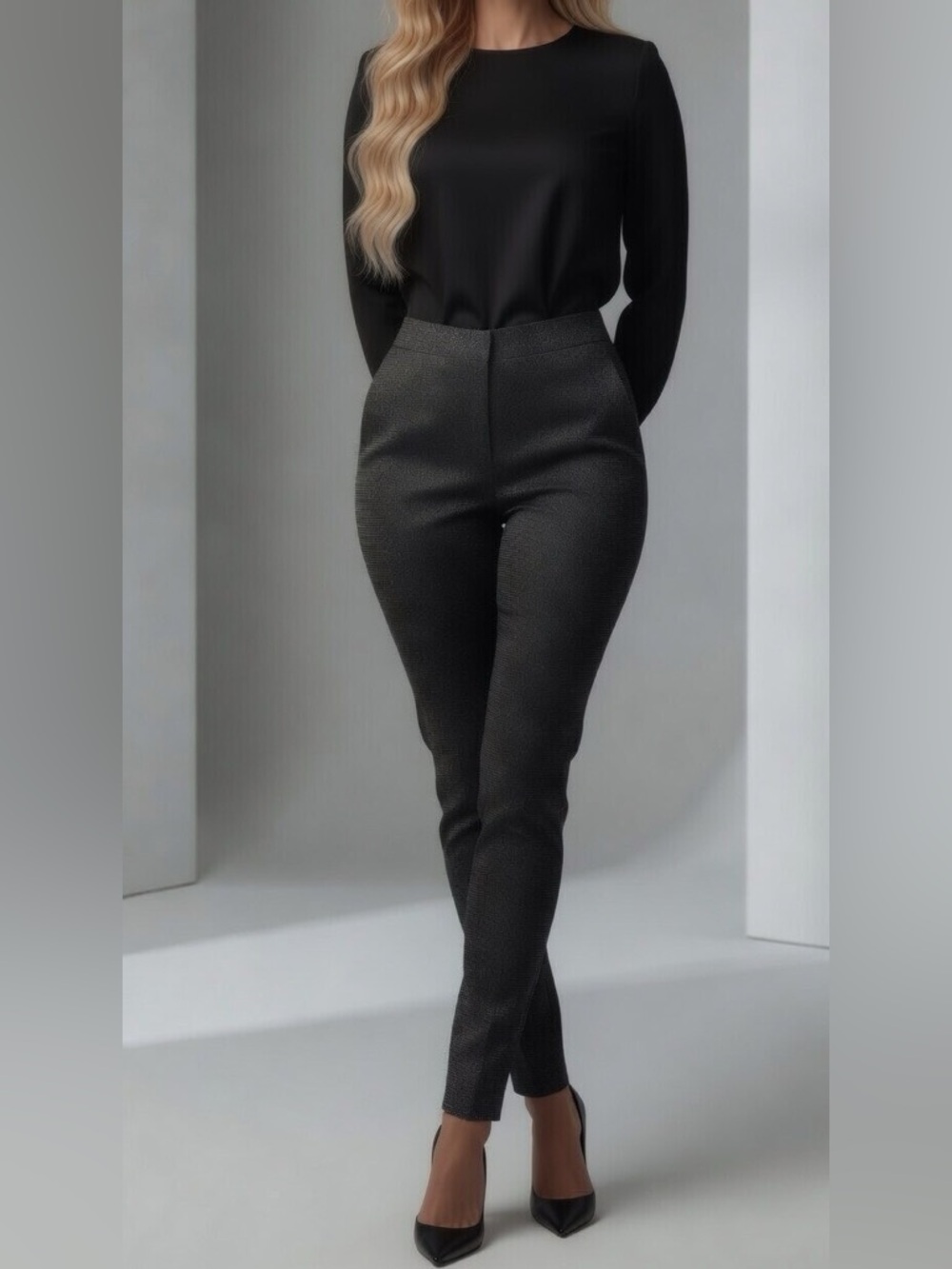 Classic Gray Work Pants -  J.Jill Women's Leggings